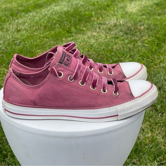 Converse Shoes - Converse Shoes Womens Size 10 Mens 8 All Star Red Maroon Suede Lace Up